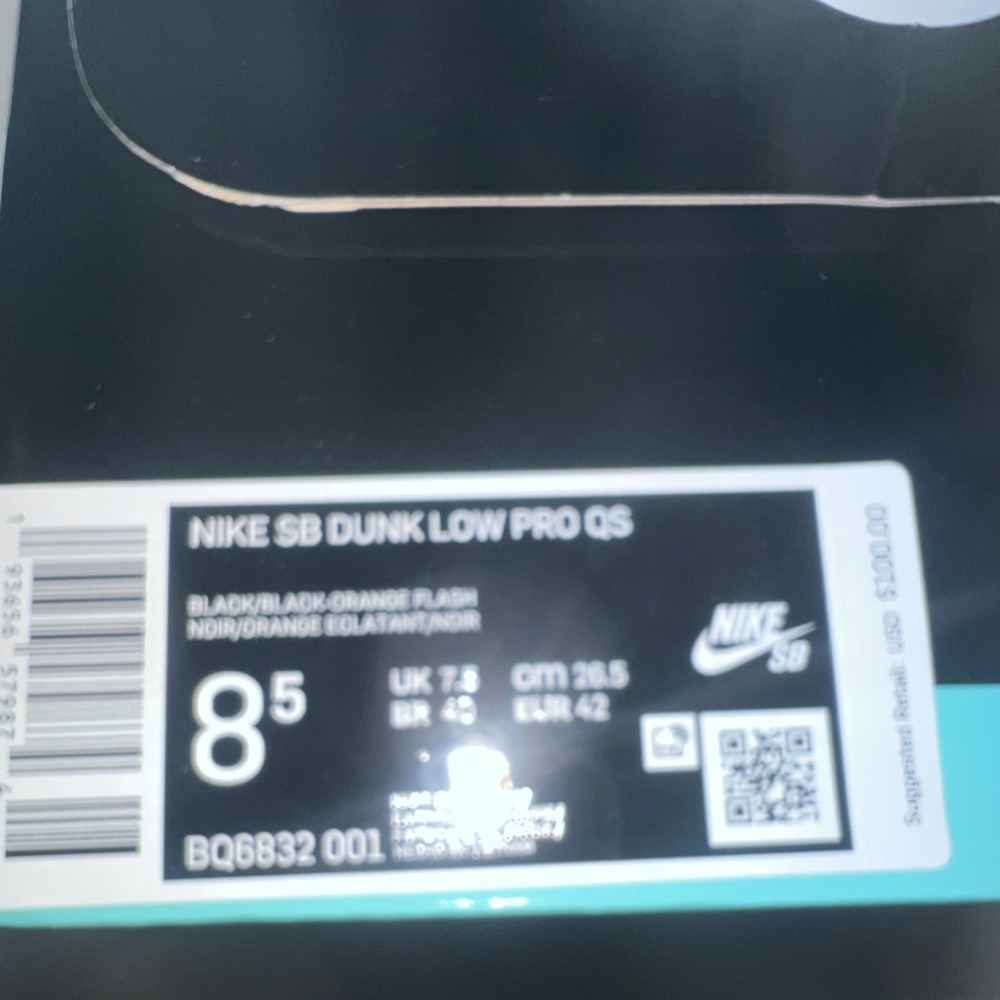 Nike SB Dunk Low Pro Rayguns Black Men's Size 8.5 Medium Skateboarding Shoes‎ - Picture 10 of 11